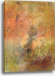 Постер Золотистая абстракция с царапинами