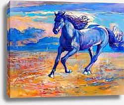Постер Синяя лошадь