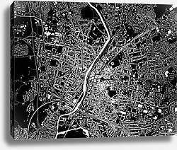 Постер План города Ле-Ман, Сарт, Франция