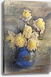 Постер Бартон Роуз Peonies in a Blue Vase, 1899