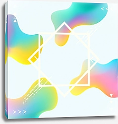 Постер Абстрактный геометрический фон с белой рамкой