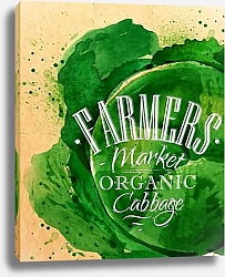 Постер Капуста с фермерского рынка