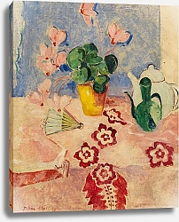 Постер Молль Оскар Alpenveilchenstilleben mit zwei Kannen