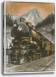 Постер Уэй Роберт Барнард Switzerland, a Zoelly Turbine Locomotive on the Federal Railways