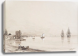 Постер Айвазовский Иван Вид на бухту с многочисленными парусниками