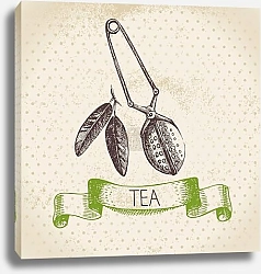 Постер Иллюстрация с заваркой чая