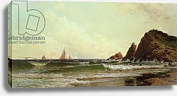 Постер Бричер Альфред Cliffs at Cape Elizabeth, Portland Harbour, Maine, 1882