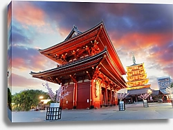 Постер Япония, Токио. Храм Сэнсо-дзи