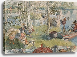 Постер Ларсон Карл Ловля раков