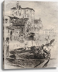 Постер Блум Роберт Фредерик Venetian Canal and Boats, No. 8