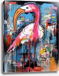 Постер Bizarre animals. Flamingo