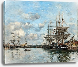 Постер Буден Эжен (Eugene Boudin) Trouville, Le port