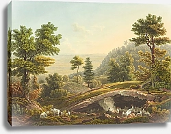 Постер Лори Габриэль Младшая Вид на пастушескую сцену в Юрском периоде