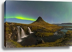 Постер Водопад у холма с Исландии