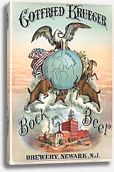 Постер Шиле Генри Gotfried Kruger brewery, Newark, N.J., Bock beer