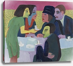 Постер Кирхнер Людвиг Эрнст Сцена в кафе