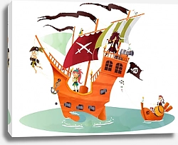 Постер Пираты в море