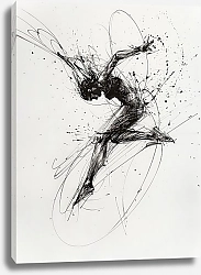 Постер Artistic gymnast in motion