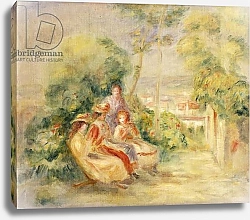 Постер Ренуар Пьер (Pierre-Auguste Renoir) Girls in a Garden; Fillettes dans un Jardin, c. 1895