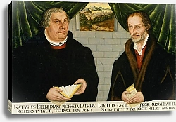 Постер Кранах Лукас Double Portrait of Martin Luther and Philip Melanchthon