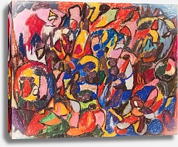 Постер Хёльцель Адольф Фигуры в пейзаже