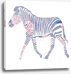 Постер Разноцветная зебра