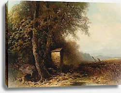 Постер Малли Оскар A Landscape in Autumn with Wayside Shrine