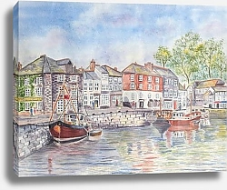 Постер Портовый уют Падстоу в Англии