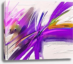 Постер Абстрактная красочная картина в фиолетовых тонах