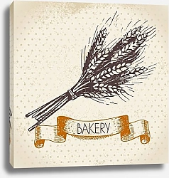 Постер Иллюстрация со снопом пшеницы