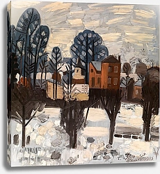 Постер Брюссельманс Жан Snowy Landscape