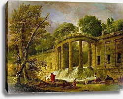 Постер Робер Юбер Pavilion with Cascade, 1760