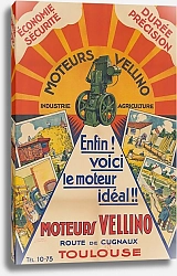 Постер Сирвен Б. Economie, sécurité… Durée, précision. Moteurs Vellino, industrie, agriculture