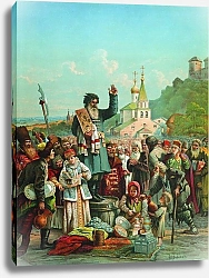 Постер Маковский Константин Воззвание Кузьмы Минина к нижегородцам в 1611 году