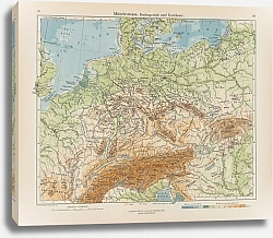 Постер Фридрих Эрнст Mitteleuropa, Bodengestalt und Gewasser