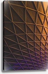 Постер Желто-фиолетовая решетка