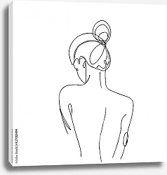 Постер Силуэт женщины со спины