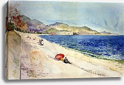 Постер Гилберт Касс On the Beach below the Promenade des Anglais, Nice, France