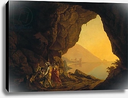 Постер Райт Джозеф A Grotto in the Kingdom of Naples, with Banditti, exh. 1778