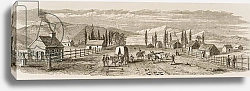Постер Школа: Английская 19в. Salt Lake City in 1850, from 'American Pictures', published by The Religious Tract Society, 1876