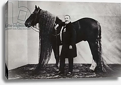 Постер Russian circus performer Akim Nikitin with a horse, 19th Century