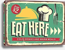 Постер Винтажная вывеска для гаража