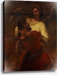 Постер Рембрандт (Rembrandt) Иаков борется с ангелом