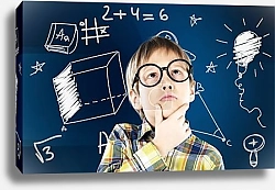 Постер Мышление ребёнка мелом на доске