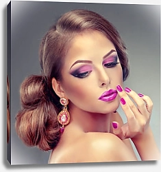 Постер Портрет девушки с ярким макияжем