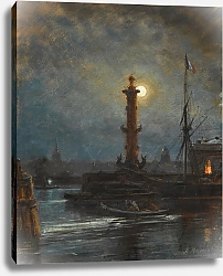 Постер Боголюбов Алексей Ростральная колонна в Санкт-Петербурге