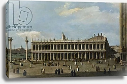 Постер Каналетто (Giovanni Antonio Canal) The Library and the Piazzetta, Venice, from the Doge's Palace,