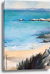 Постер Бухта с пляжем в Греции