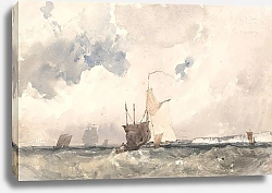 Постер Бонингтон Ричард Vessels in a Choppy Sea