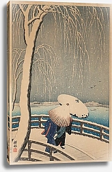 Постер Косон Охара Umbrellas in Snow